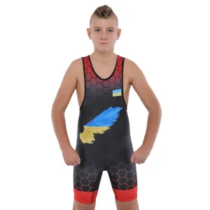 Трико для боротьби дитяче UKRAINE зріст 128-161 см 3XS