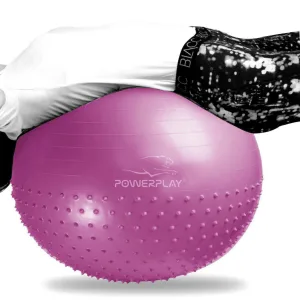 Fitness Ball (Gymball) PowerPlay 4003 Ø75 cm semi-massage purple + pump