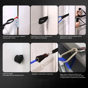 Дверне кріплення для еспандерів "якір" PowerPlay PP_4411 чорний