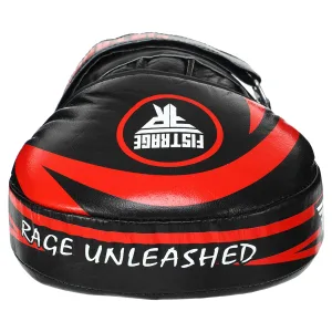 Лапа согнутая для бокса и единоборств FISTRAGE RAGE 2 шт чёрный-красный