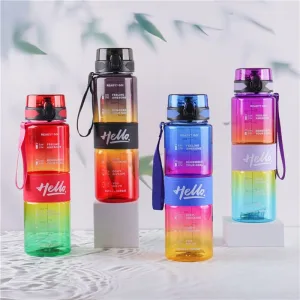 Пляшка для води 1000 мл C 76359 Рожевий-синій