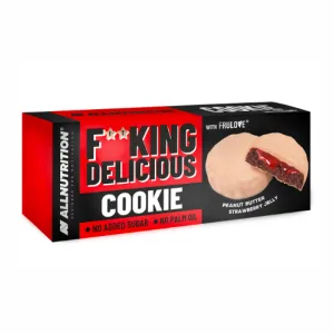Fitking Delicious Cookie - 128 г арахісове масло з полуничним желе