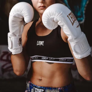 Боксерські рукавиці Leone GN059W White/Gold 14 унцій (капу в комплекті)