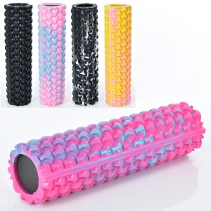 Ролер для занять йогою та пілатесом 45 см*12 см Ніжно рожевий