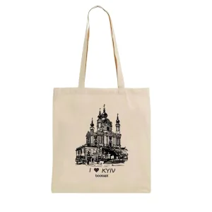 Екошопер BookOpt BK4016 I Love Kyiv бежевий