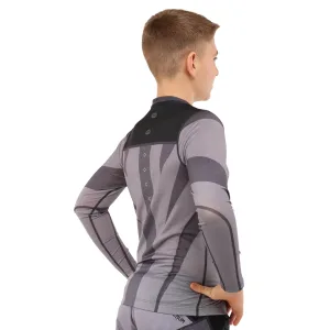 Костюм компресійний дитячий рашгард лонгслів штани та шорти VNM сірий 9533B-9633B-V5024 S