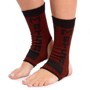 Бандаж на гомілковостоп еластичний MATSA розмір ML 2 шт L - Чорний/Червоний