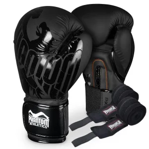 Боксерські рукавиці Phantom Germany Eagle Black 14 унцій (бинти 4 м. в подарунок)