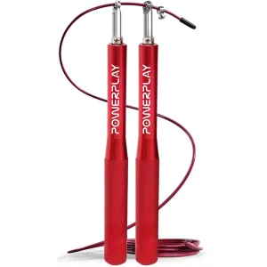 Скакалка швидкісна на підшипниках алюмінієва PowerPlay 4207 Elite Jump Rope Червона (3m.)