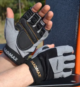 Рукавички для фітнесу MadMax MFG-871 Damasteel Grey/Black XL
