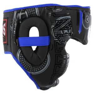Шолом боксерський з повним захистом PVC TWN чорно-синій M