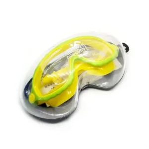Окуляри для плавання Conquest дитячий жовто-зелений