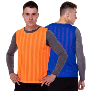 Манішка для футболу двостороння синій-салатовий