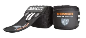 Бинти на лікоть Power System PS-3600 Elbow Wraps Grey/чорнийпара