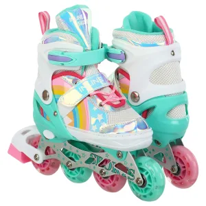 Ролики Best Roller розмір 29-33 біло-бірюзово-рожевий 81097-S