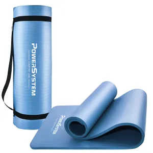 Килимок для йоги та фітнесу Power System PS-4017 NBR Fitness Yoga Mat Plus Синій 180 х61 х1
