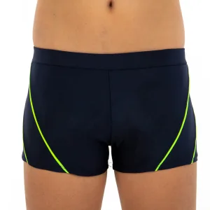 Плавки боксери для хлопчиків для плавання вік 6-10років темно-синій-салатовий 8