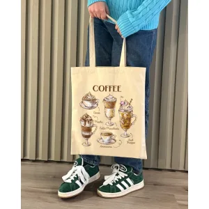 Екошопер BookOpt BK4067 "But first Coffee" бежевий