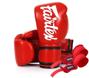 Боксерські рукавиці Fairtex BGV14 Red 14 унцій (бинти в комплекті)