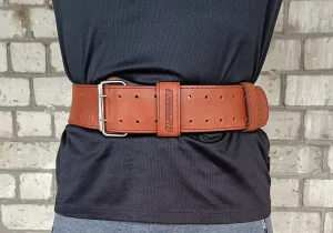 Пояс атлетичний EasyFit DeciBelt шкіра коричневий 2 - XL