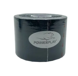 Kinesiology Tape PowerPlay 4315 Black 5 cm*5 m