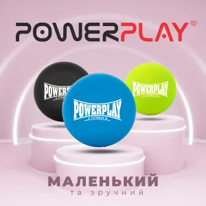 Масажний силіконовий м'яч PowerPlay PP-4354 Silicone Lacrosse Ball (6,3см.) Синій