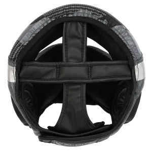 Шолом боксерський з повним захистом чорно-сірий ZHT-2 - L