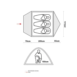 Намет 3-місний з 2 виходами GreenCamp