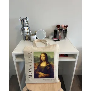 Екошопер BookOpt BK4112 леонардо да вінчі . монна ліза бежевий