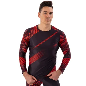 Рашгард лонгслів чоловічий Domino чорний-червоний TC210-13 - S