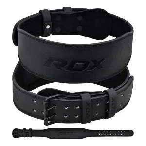Пояс для важкої атлетики RDX 4 шкіряний Full Black 2XL