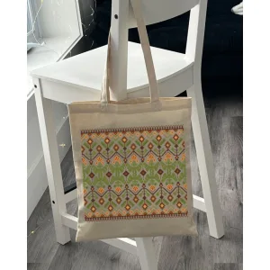 Екошопер BookOpt BK 4111 карпатська вишивка бежевий