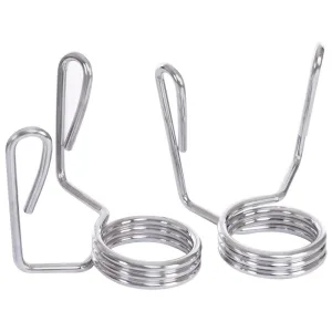 Гриф для штанги сталевий хромований олімпійський W-подібний із замками довжина 1,22 м д.50 мм хром