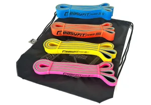 Набір двошарових резинок для підтягування EasyFit Premium 7-63 кг (4 шт)