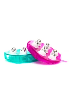 Масажер рукавиця двостороння з магнітними насадками. бірюзовий