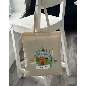 Екошопер BookOpt BK4070 "київські пейзажі" бежевий