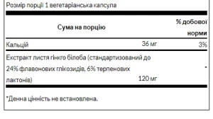 Ginkgo Biloba Extract 120 мг - 100 капсул