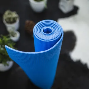 Килимок для йоги та фітнесу Power System PS-4014 PVC Fitness Yoga Mat Синій 173x61x0,6