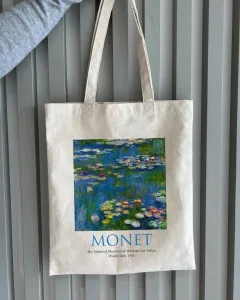 Екошопер BookOpt ВК4063 MONET «водяні лілії» бежевий
