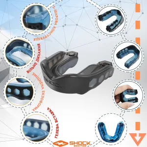 Капа Shock Doctor Gel Max дитяча (вік до 10р.) Black (art. 6210-BK-YTR)