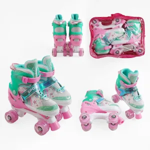 Ролики "Русалка" розмір 29-33 рожево-бірюзово-білий