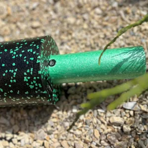 Масажний ролик (роллер) гладкий PowerPlay PP-4348 2 in 1 EPP Foam Roller чорно/зелений 33x14 см