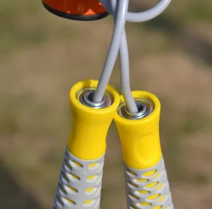 Скакалка PowerPlay 4206 Jump Rope PRO+ сіро-жовта (2,75m.)