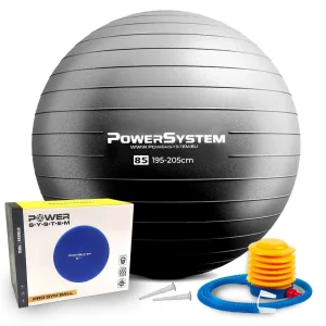 М'яч для фітнесу фітбол Power System PS-4018 Ø85 cm PRO GymbalL чорний