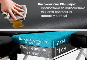 Massage table EasyFit ZenRest-2 folding couch black with cover