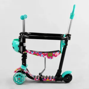 Самокат 5в1 Best Scooter - бірюзовий/рожевий