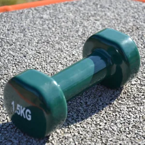 Гантель вінілова PowerPlay 4125 Achilles - 1,5 кг. зелена 1 шт.