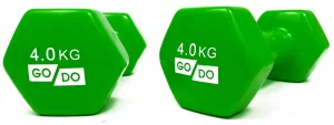 Гантелі для фітнесу з вініловим покриттям 2 шт GoDo GD-4.0GR