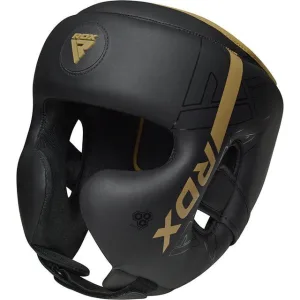 Боксерський шолом RDX F6 KARA Matte Golden S