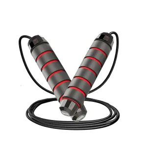 Скакалка скоростная PowerPlay 4210 Power Weighted Jump Rope чёрная 2,7 m